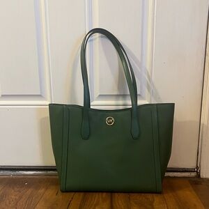 Michael Kors Dark Green Tote Bag
